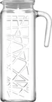 LAV HORECA TLN120 Tallinn Glass Pitcher 41 7/8 oz 3.25" Diameter with Lid, Handle - 2/Case 1 image