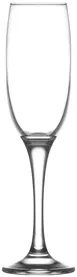 LAV HORECA VNI522 - 7.5 oz Champagne Flute Glass, 9" Height, Soda Lime Glass - 12/Case 1 image