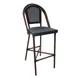Plantation Prestige 2130300-0280 Antigua Stackable Bar Stool, Armless, Black Textilene Seat, Aluminum Frame 1 image