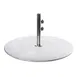 Plantation Prestige 2230150-01 Umbrella Base - 36" Diameter, 150 lb Steel Plate, Matte Silver, Safety Hitch Pin 1 image