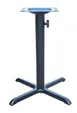 Plantation Prestige 2393700-0150 Metal Table Base, 30" x 30" Charcoal Steel, 3" Black Column, Fits 36"+ Tops 1 image