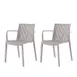 Plantation Prestige 2721100-02 Grayton Stackable Outdoor Arm Chair, Resin Frame, Gray Finish, 18in Seat Height 1 image