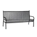 Plantation Prestige 7922100-01 Outdoor Bench, 72" Wide Steel, Charcoal E-Coated Finish, Weather-Resistant Seating 1 image
