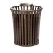 Plantation Prestige 7927800-0250 - 30 Gallon Steel Trash Can, 27" x 31", Black E‑Coated - 1/Each 1 image