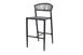 Plantation Prestige 8230300-0255 - Outdoor Bar Stool, Gunmetal Finish, Grey Sling Seat, Rope Back, 30in Height 1 image