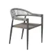 Plantation Prestige 8231100-0255 - Tahiti Arm Chair, Grey Sling Seat, Grey Rope Back, Stackable Chair, 24in 1 image