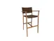 Plantation Prestige 8260300-0260 Bali Barstool with Arms, Synthetic Teak Seat & Back, Aluminum Frame, Oak Finish 1 image