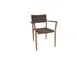 Plantation Prestige 8261100-0460 Bali Arm Chair, Stackable Seating, Pecan Weave Teak Back/Seat, Frame, Finish 1 image