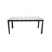 Plantation Prestige 8563970-0156 - Santa Cruz Outdoor Table, 70" W x 39" D x 29" H Rectangular Barnwood Faux Wood Top, Aluminum Frame 1 image