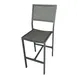 Plantation Prestige 8760300-0255 Stackable Bar Stool, Woven Back & Seat, Armless, Frame Gunmetal, Footrest 1 image