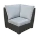 Plantation Prestige 8770100 Durango Corner Sofa, Sunbrella Cushions, Tubular Aluminum Frame, Dark Gray Wicker 1 image