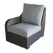 Plantation Prestige 8770500 Durango Sofa Section, Sunbrella® Cushions, Aluminum Frame, Gray Wicker Seating 1 image