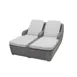 Plantation Prestige 8770800-015402 Durango Double Chaise, Dark Gray Wicker, Aluminum Frame, Sunbrella Cushion 1 image