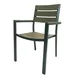 Plantation Prestige 8771100-04 - Stackable Outdoor Arm Chair, Faux Wood Ladder Back, Frame, 20in Height 1 image