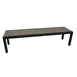 Plantation Prestige 8772000-01 Durango Bench, 69" W x 19-1/4" D x 17-1/2" H, Faux Wood Seat, Gunmetal Frame 1 image