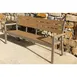 Plantation Prestige 8772100-02 Durango Outdoor Bench, 77.5" W x 23" D x 35" H, Gray Faux Wood Seat & Back, Gunmetal Frame, Arms, Indoor/Outdoor 2 image