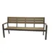 Plantation Prestige 8772100-02 Durango Outdoor Bench, 77.5" W x 23" D x 35" H, Gray Faux Wood Seat & Back, Gunmetal Frame, Arms, Indoor/Outdoor 1 image