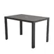 Plantation Prestige 8773053-01 Durango Rectangular Outdoor Table 30" x 53" 29" H Wood Top Umbrella Hole Aluminum Frame 1 image