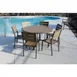 Plantation Prestige 8775000-01 Durango Table, 48-59" Dia, 29" H, Aluminum Frame, Wood Top, Umbrella Hole 2 image