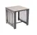 Plantation Prestige 8822121-0150 Telluride End Table, 21" x 21", Matte Black, Barnwood Top, Aluminum Slats 1 image