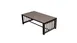Plantation Prestige 8822547-0150 Outdoor Low Table 25" x 47" Black Finish Barnwood Wood Top Aluminum Slats 1 image