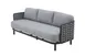 Plantation Prestige 8830222-015402 Coronado Sofa, Gunmetal Frame, Light Grey 1" Woven Cording, Granite #5402 1 image