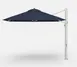 Plantation Prestige 9010-01 GRC Cantilever Umbrella, 10' x 10' Square Top, Aluminum Ribs, Matte Silver 2.75" x 4" Mast, 360° Rotation, Crank Lift, Tilt, Stainless Steel Hardware, Grade C Fabric 1 image