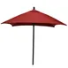 Plantation Prestige Commercial Furniture 9602-01 GRB 6 ft Square Patio Umbrella, Black Aluminum Pole, Push‑Up Mechanism with Locking Pin, Grade B UV‑Resistant Fabric, Fiberglass Ribs 1 image