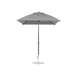 Plantation Prestige Commercial Furniture LLC 9965CL-01 GRA Montego Market Square Patio Umbrella, 6-1/2 ft, Grade A Fabric, 1-1/2" Aluminum Pole with Crank Lift, Heavy-Duty Outdoor Shade 1 image