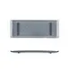 Turgla 01-017-35CHR Rectangular Serving & Display Tray, 13.75" x 5" x 0.5" Glass, Charcoal Finish 1 image