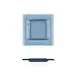 Turgla 02-031-15TBLU Square Glass Dinner Plate, 6" x 6", Transparent Blue, Fusion Collection 1 image