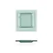 Turgla 02-031-15TGRN Square Glass Dinner Plate, 6" x 6", Transparent Green, Fusion Collection 1 image