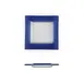 Turgla 02-032-15CBLCLR - Square Glass Plate, 6" x 6", Blue Fusion Finish, Premium Glass 1 image