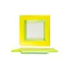 Turgla 02-032-15YLWCLR Fusion Square Glass Plate, 6" x 6", Yellow Color, Durable Glass Dinnerware 1 image