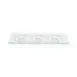 Turgla 06-016-31CLR - Clear Glass Rectangular Plate, 12.25" x 4", Three‑Compartment Fusion Dinnerware 2 image