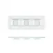 Turgla 06-016-31CLR - Clear Glass Rectangular Plate, 12.25" x 4", Three‑Compartment Fusion Dinnerware 1 image