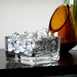 Turgla 16847 Decorative Senses Square Glass Serving Bowl, 4" x 2" H, 9 oz Capacity, Clear Finish 2 image
