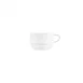 Turgla EO01CF00 Delta-Coupe Cup, 3.25" x 2.25" White Porcelain, 7 oz Capacity, Stackable 1 image