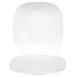 Turgla MMZ25DU00 Mimoza Square White Porcelain Plate, 8.5" (8.625") Coupe Rim, China Tableware 1 image