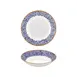 Turgla T-ECFL25CK-6 Edera Cobalt Deep Plate, 9.75" Round Porcelain Plate, Blue, 44 oz, Deep Rim 1 image