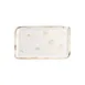 Turgla T-HAELAR38DT-6 Elegance Rectangular China Platter, 13.75" W x 6.25" D, Brown Porcelain 1 image