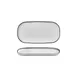 Turgla T-HLBLA30OV-6 Helix Oval Porcelain Platter, 11.75" W x 6.25" D, Black Finish - 1/Each 1 image