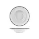 Turgla T-HLBLAZT27CK-6 Helix Deep Round Plate, 10.75" Diameter, 17 oz Black Porcelain Dinnerware 1 image
