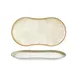 Turgla T-SMABY38DT-6 Ambience Rectangular Porcelain Platter, Beige, 15" x 7.75" 15" Long, 8" Short 1 image