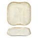 Turgla T-SMABY40KR-6 Square Porcelain Dinner Plate, 13.25" x 13.25", Yellow Beige Finish 1 image