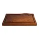 Turgla TRG02SB - Rectangular Wooden Serving Plate, 12" x 9", Brown Finish, Wood Dinnerware 2 image