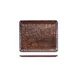 Turgla TRI535 EcoGrain Platter, Rectangular Plastic Plate, 12.75" x 10.5" x 0.5", Brown 1 image