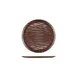 Turgla TRI746 EcoGrain Composite Plate, 11" Round Deep Reusable Plastic Dinnerware, Brown Color - 1/Each 1 image
