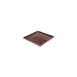Turgla TRI747 - EcoGrain Composite Square Plate, 7" x 7" Brown Reusable Plastic, Flat Design 2 image