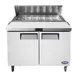 Atosa USA MSF8302GR 48" Two Section Sandwich/Salad Prep Table w/ 2 Doors, 12 Pans, 13.4 cu. ft. 1 image